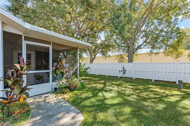 a view of a backyard