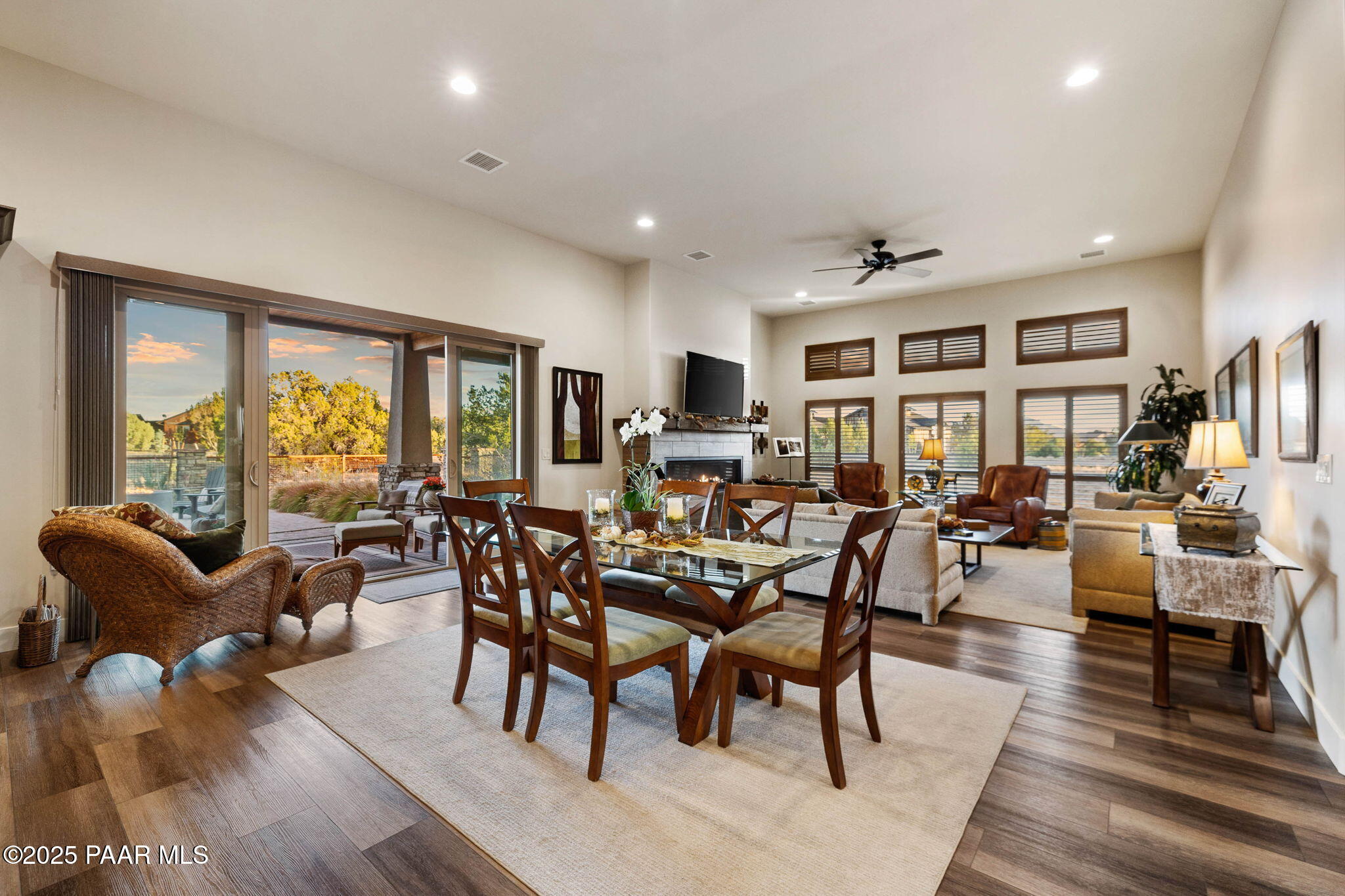 15505 North Double Adobe Road Prescott, AZ 86305 - Photo 21 of 84 a view of a dining room with furniture window and wooden floor