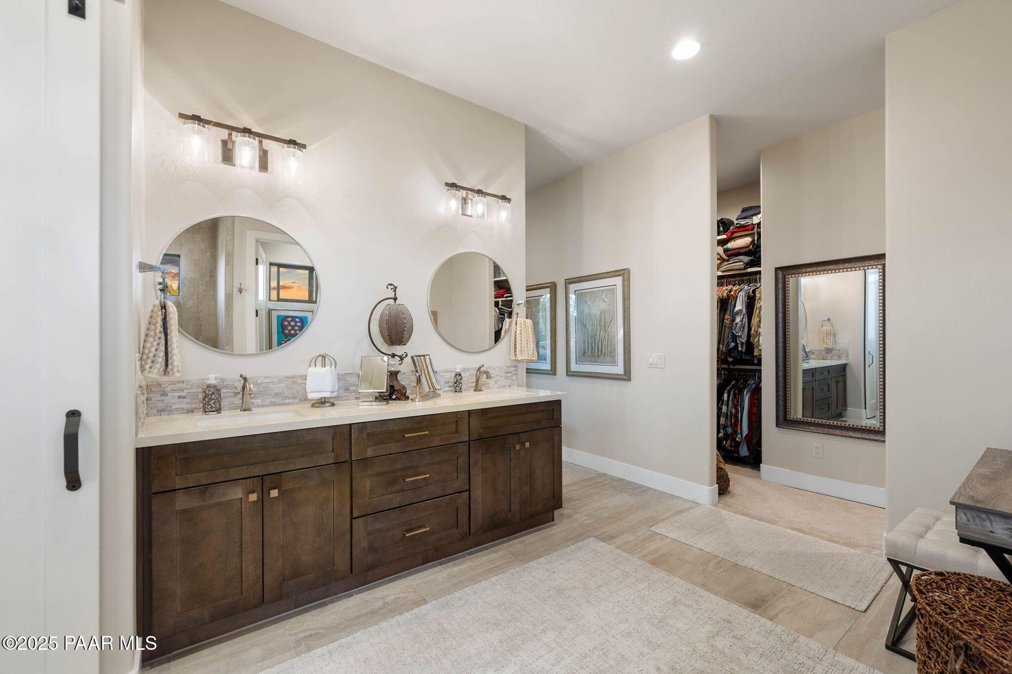 15505 North Double Adobe Road Prescott, AZ 86305 - Photo 40 of 84 a bathroom with double vanity sink and a mirror