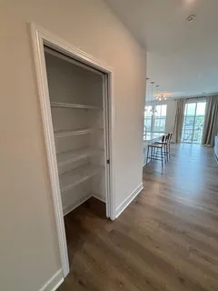 a view of livingroom with furniture and wooden floor