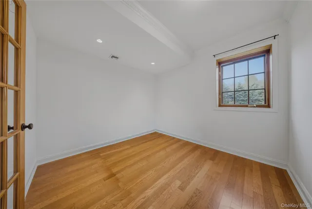 an empty room with a window