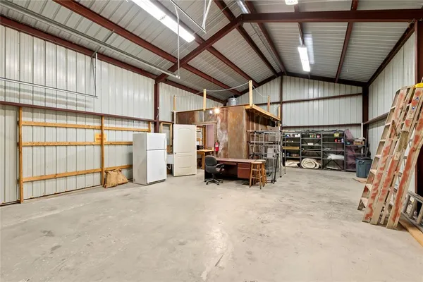 a view of a storage room