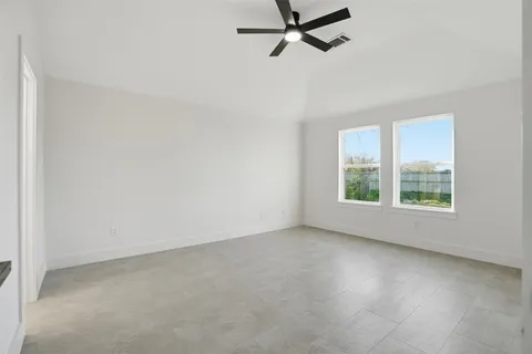 an empty room with a window