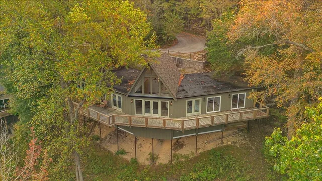 a view of a house with roof deck