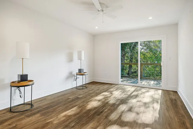a view of living room with a large window