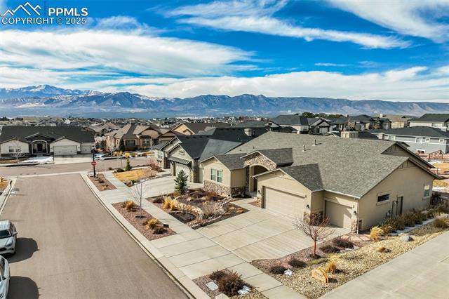 12442 Carmel Ridge Road Colorado Springs, CO 80921 - Photo 2 of 50 Aerial view with a mountain view