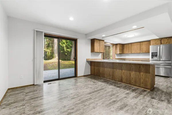 a view of hallway with stairs