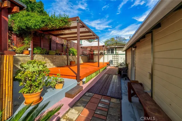 a view of a lake with a house