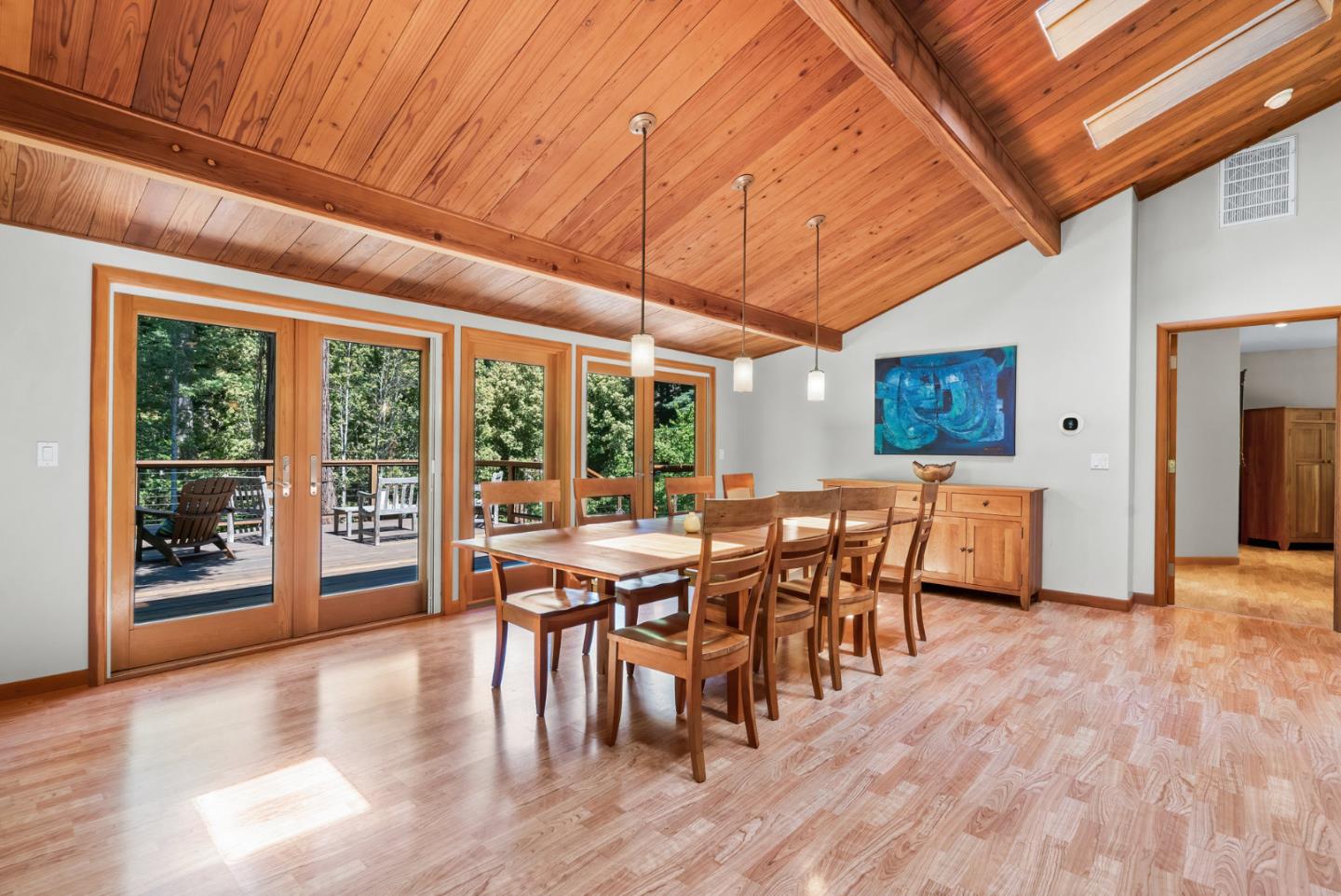 111 Carter Road Santa Cruz, CA 95060 - Photo 13 of 64 a view of a dining room with furniture and wooden floor