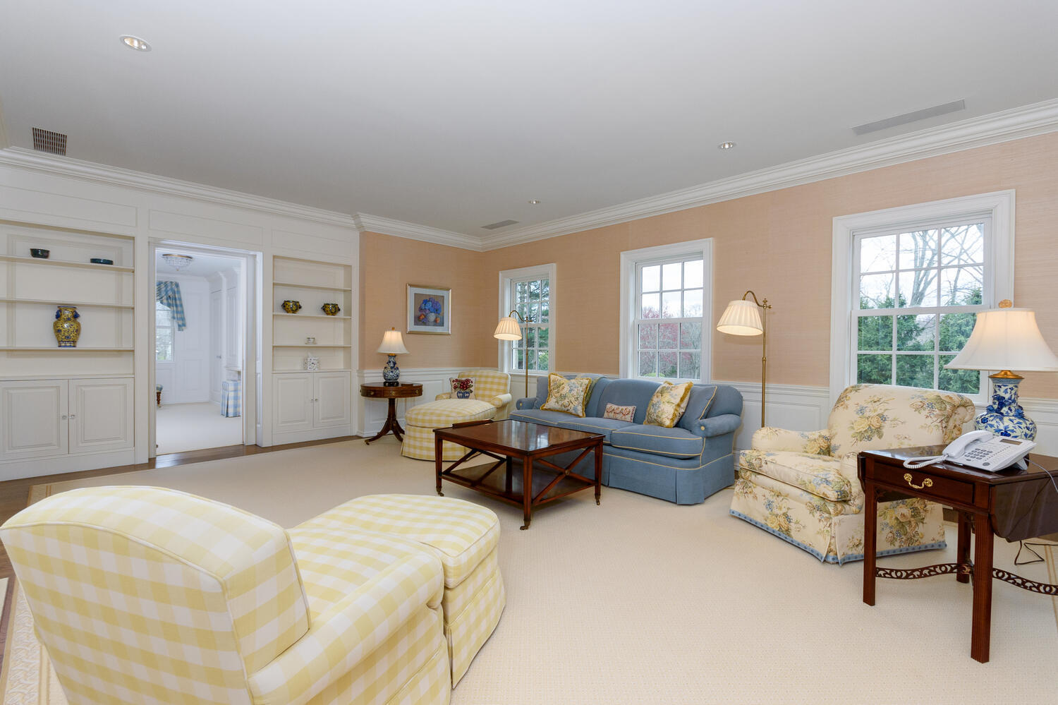 300 Brookside Road Darien, CT 06820 - Photo 30 of 58 a living room with furniture and a large window