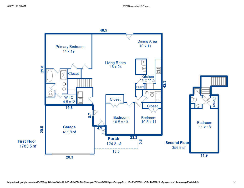 8127 Saveur Lane Charleston, SC 29406 - Photo 32 of 32 8127 Saveur Lane Builder Floorplan