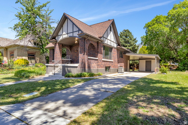 226 North 300 West Provo, UT 84601 - Photo 2 of 14 Brick home with Tudor-style gables and a covered front entry porch