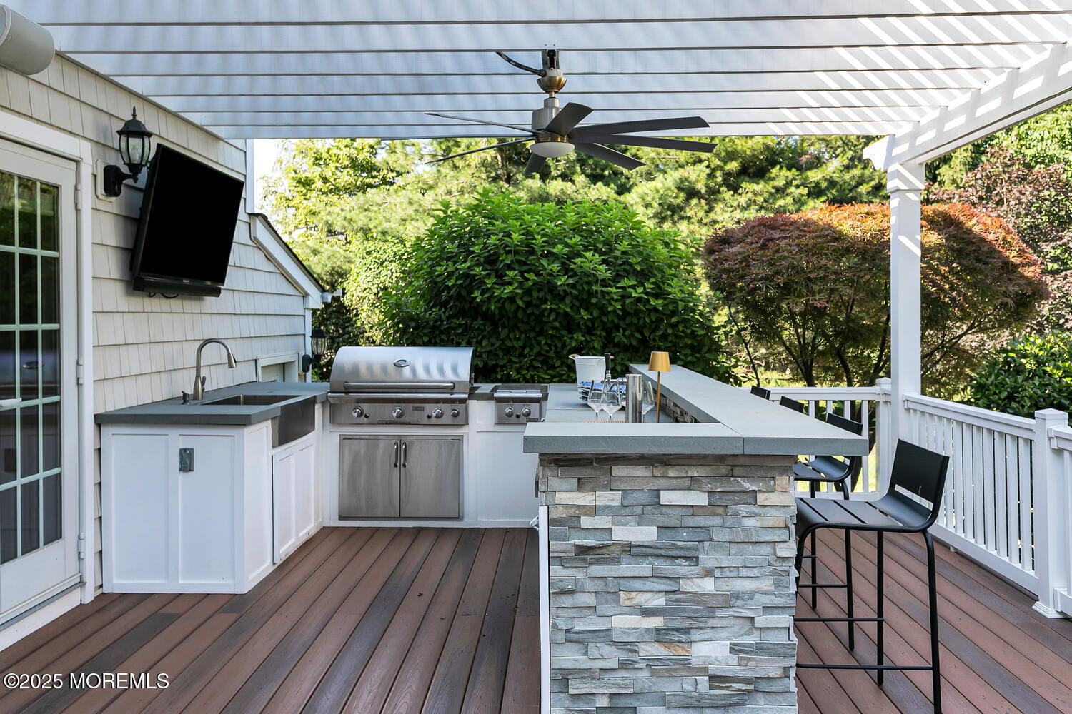 19 Old Phalanx Road Lincroft, NJ 07738 - Photo 29 of 34 a view of kitchen with furniture and garden