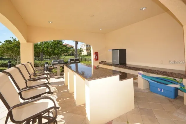 a view of a lake and sunset