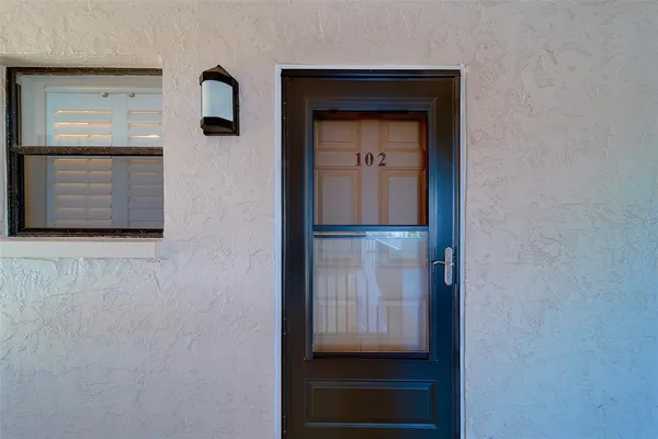 a view of front door