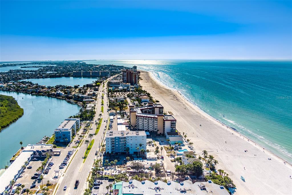 18304 Gulf Boulevard, Unit 102 Redington Shores, FL 33708 - Photo 48 of 55 a view of a city and ocean view