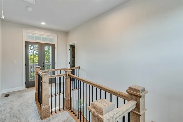 a view of a porch with wooden floor and outdoor space