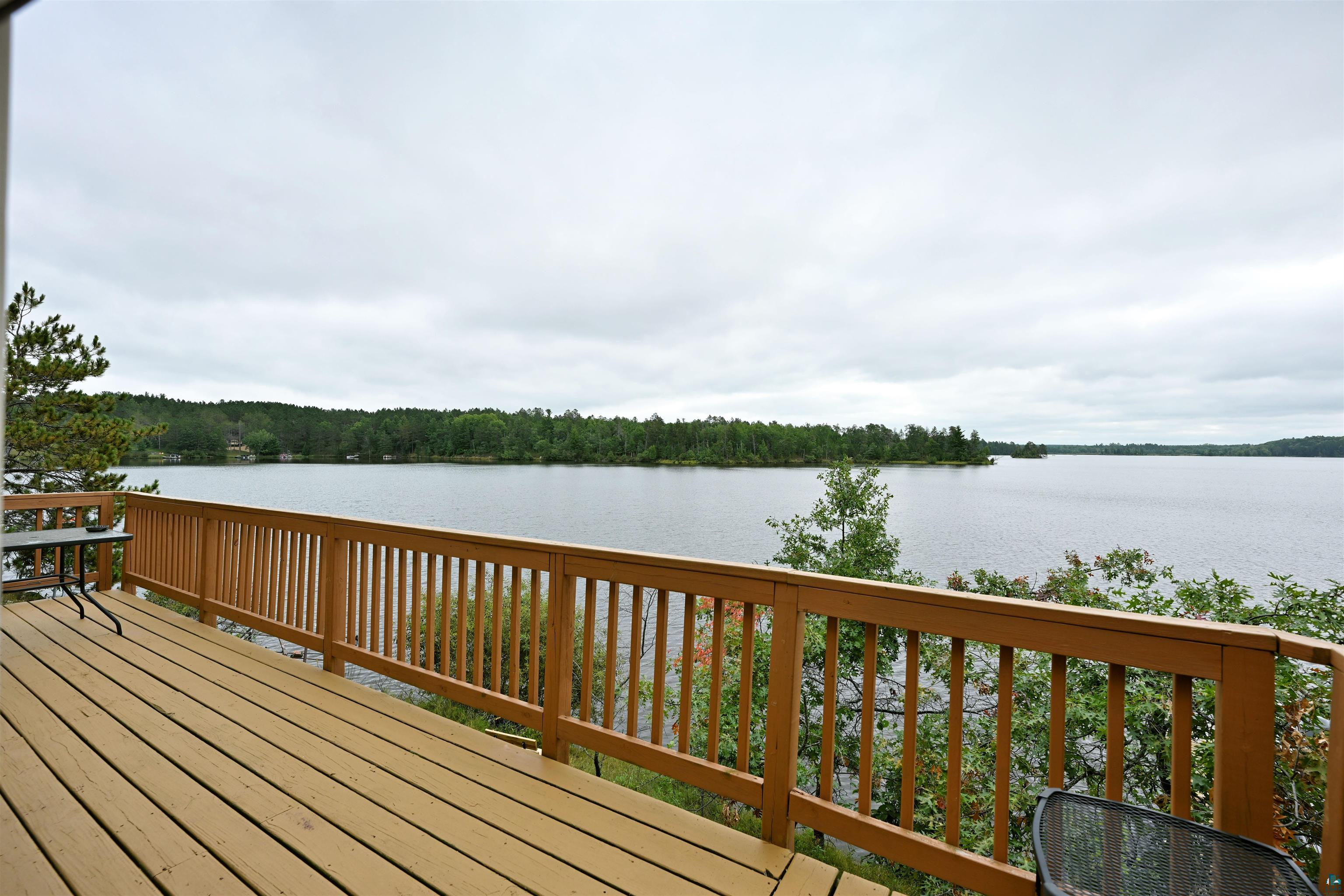 6833 View Point Lodge Road Gordon, WI 54838 - Photo 30 of 40 Wooden deck with a water view