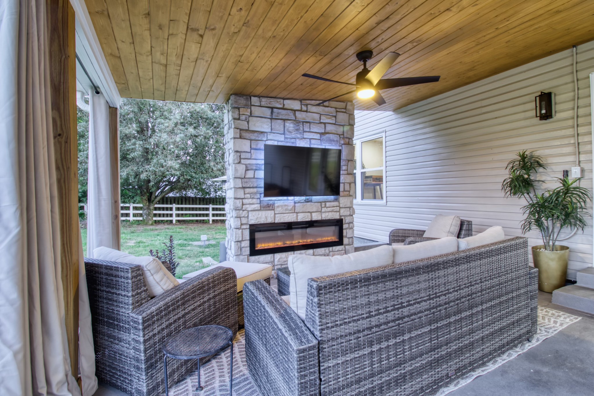 1349 Bates Road Lebanon, TN 37087 - Photo 27 of 29 a outdoor living space with furniture and a fireplace