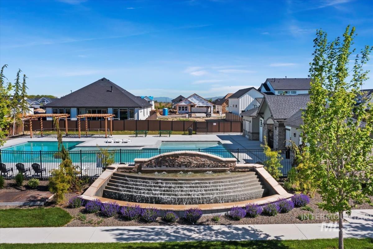 6369 South Sachet Avenue Meridian, ID 83642 - Photo 10 of 13 Community pool with a patio area, a pergola, and a residential view