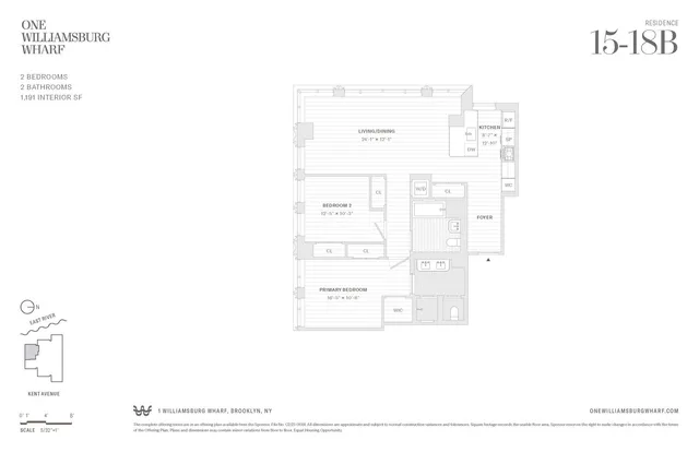 $2,950,000 | 480 Kent Avenue, Unit 18B | Williamsburg