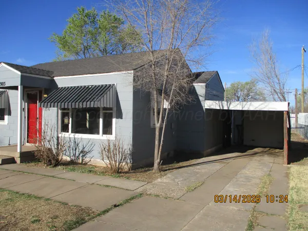a front view of a house