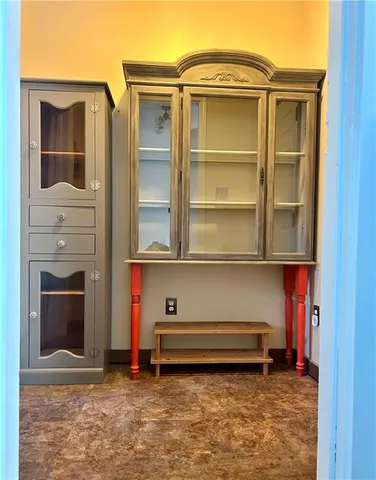 a view of a house with a large window