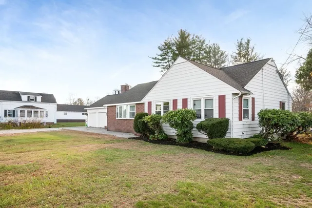 a view of a house with a garden