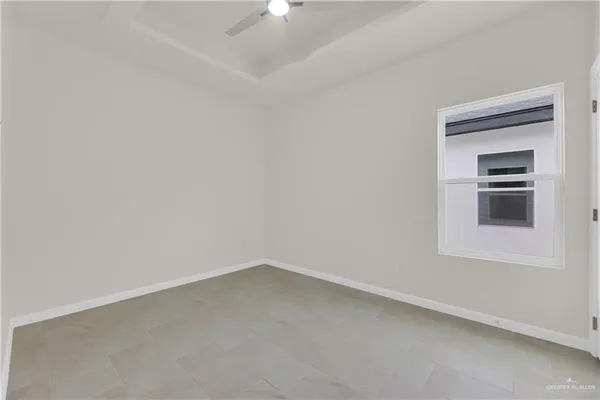 an empty room with a window
