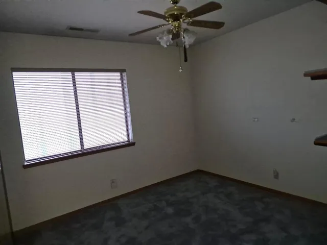 an empty room with a window