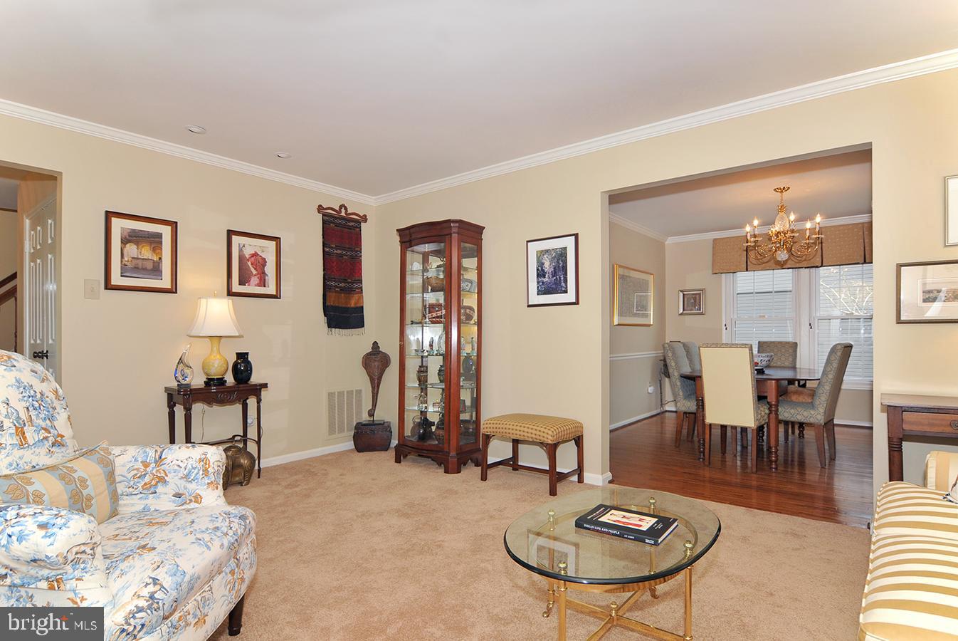 8513 Aqueduct Road Potomac, MD 20854 - Photo 9 of 23 Living room open to formal dining room