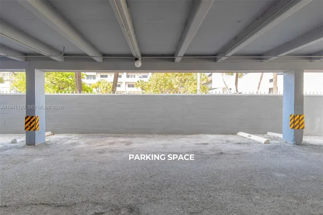 a view of a closet area with window