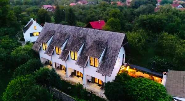 a aerial view of a house