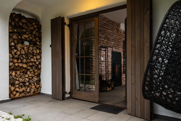 a very nice looking room with a large window and a flat screen tv