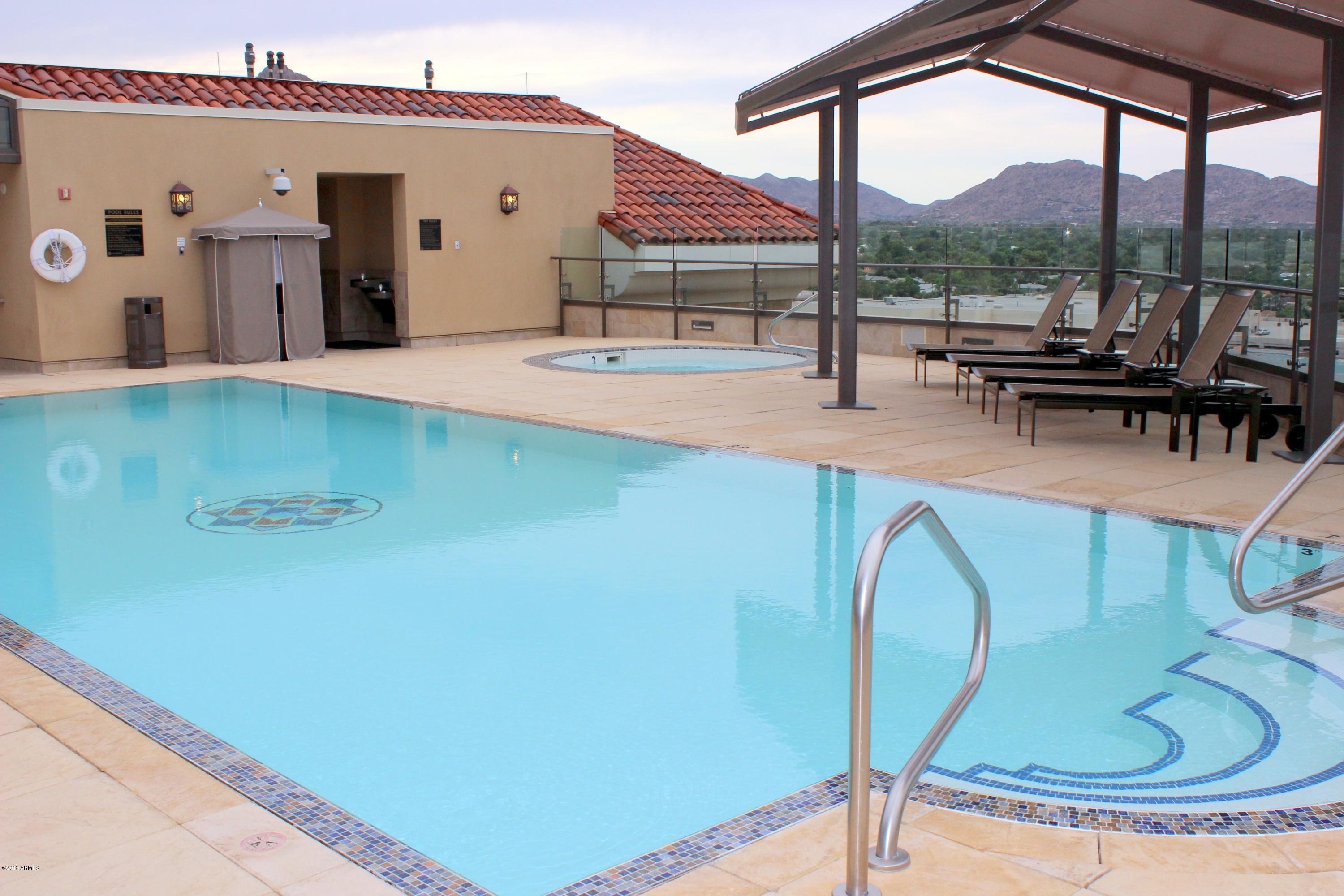 7181 East Camelback Road, Unit 304 Scottsdale, AZ 85251 - Photo 23 of 38 Rooftop Pool and Spa