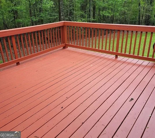 a view of wooden deck