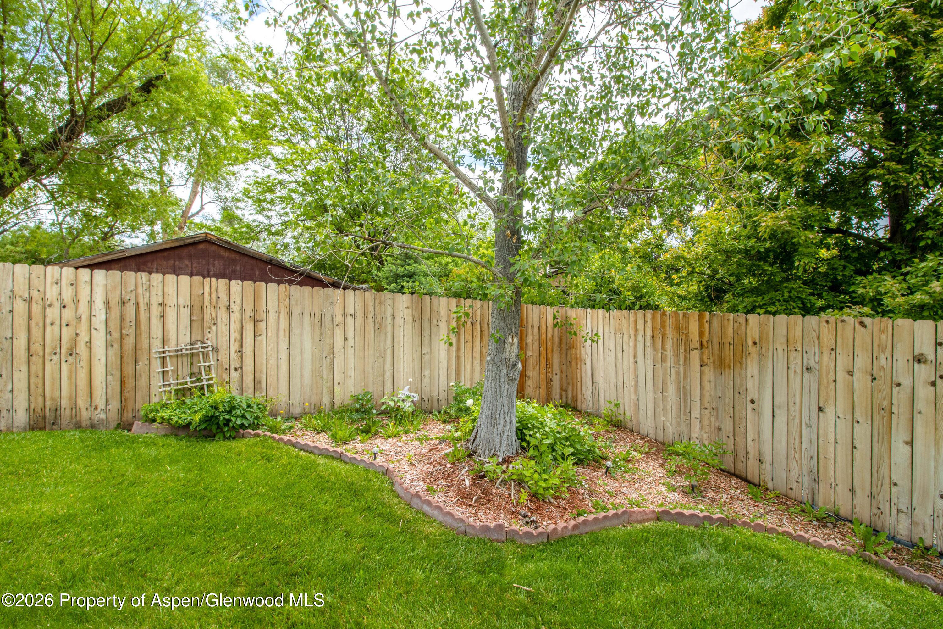 660 Aspen Avenue Rifle, CO 81650 - Photo 7 of 30 a view of a backyard with plants and wooden fence