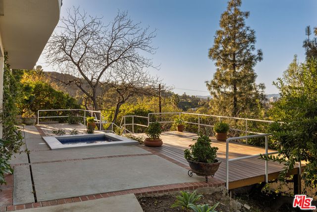 a view of outdoor space with seating