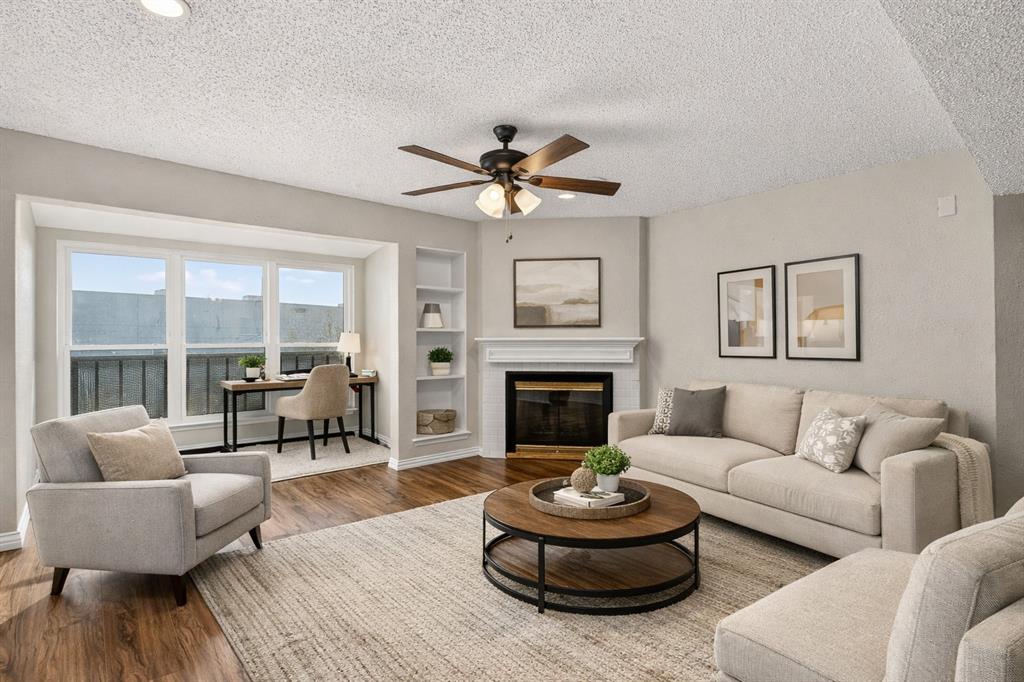 Virtually Staged Living Room with Flexspace