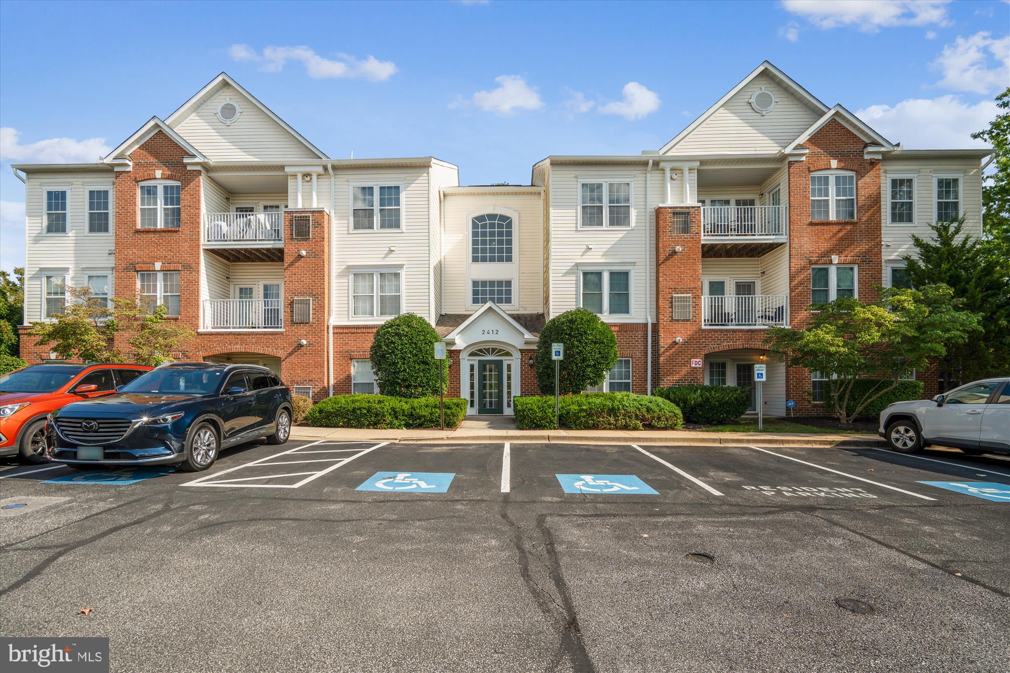 a car parked in front of a house