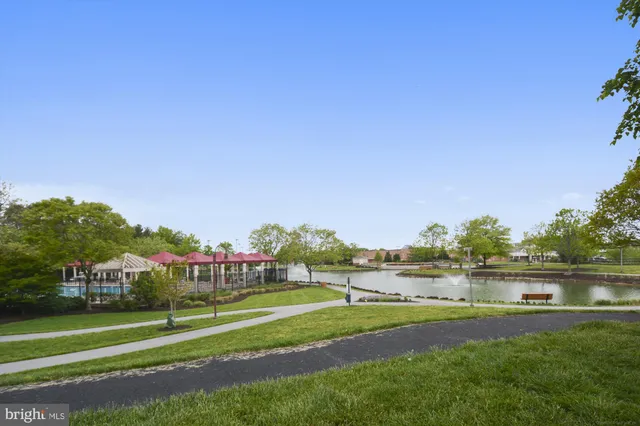 a view of a lake with houses