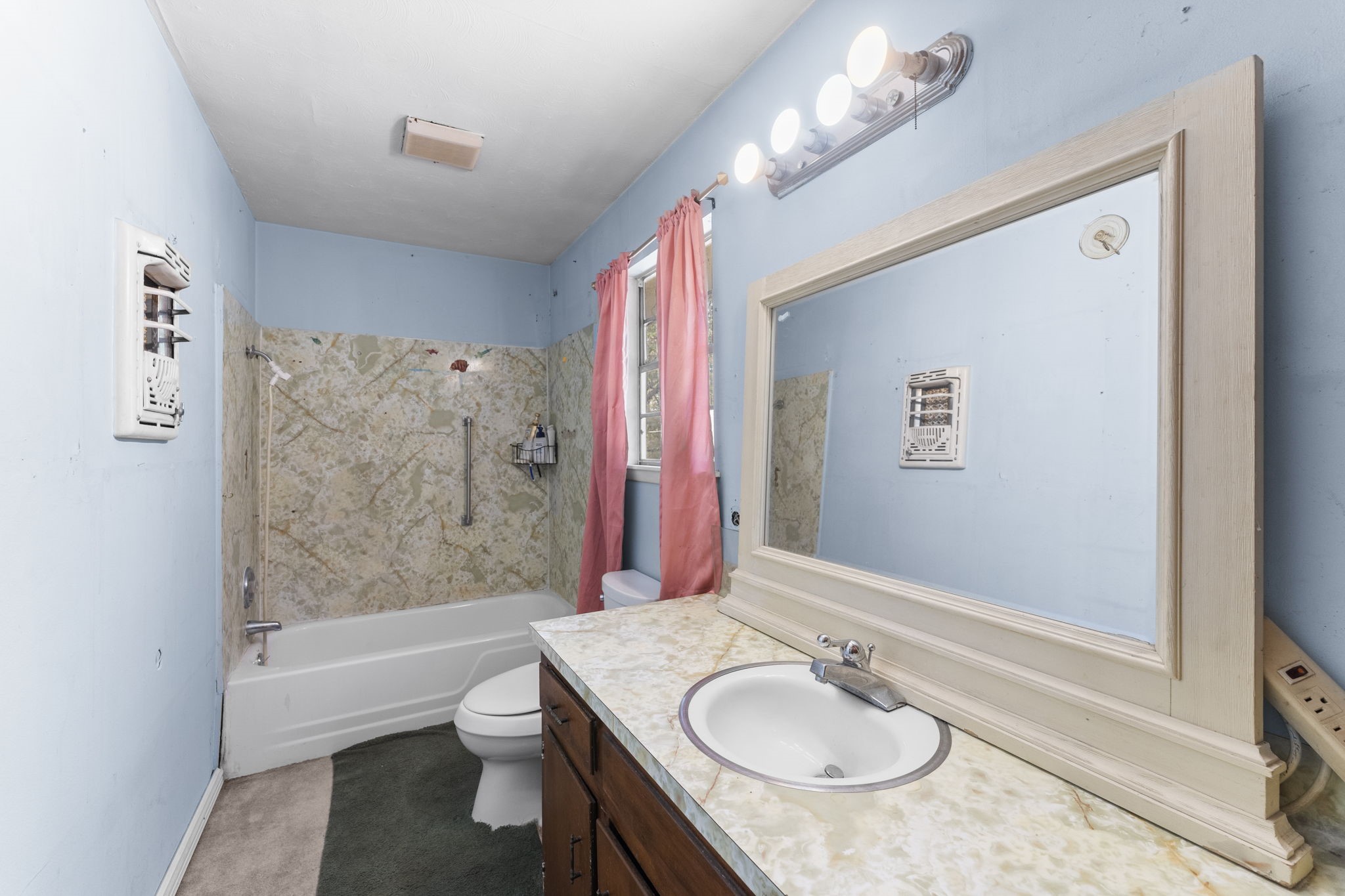2003 Pinewoods Way Spring, TX 77386 - Photo 49 of 50 a bathroom with a granite countertop sink toilet and shower