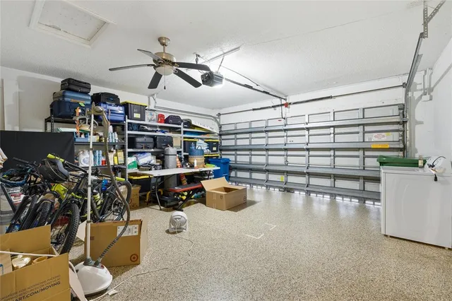 a view of a storage and utility room