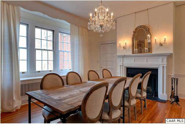 1325 Rugby Road Charlottesville, VA 22903 - Photo 4 of 29 The formal dining room enjoys a view of landscaped grounds and seasonal views of the Blue Ridge Mountains.