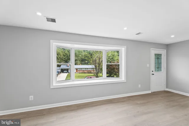 an empty room with a window