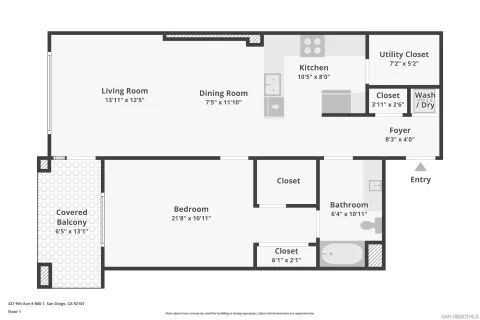 $599,900 | 427 Ninth Avenue, Unit 504, San Diego, CA 92101