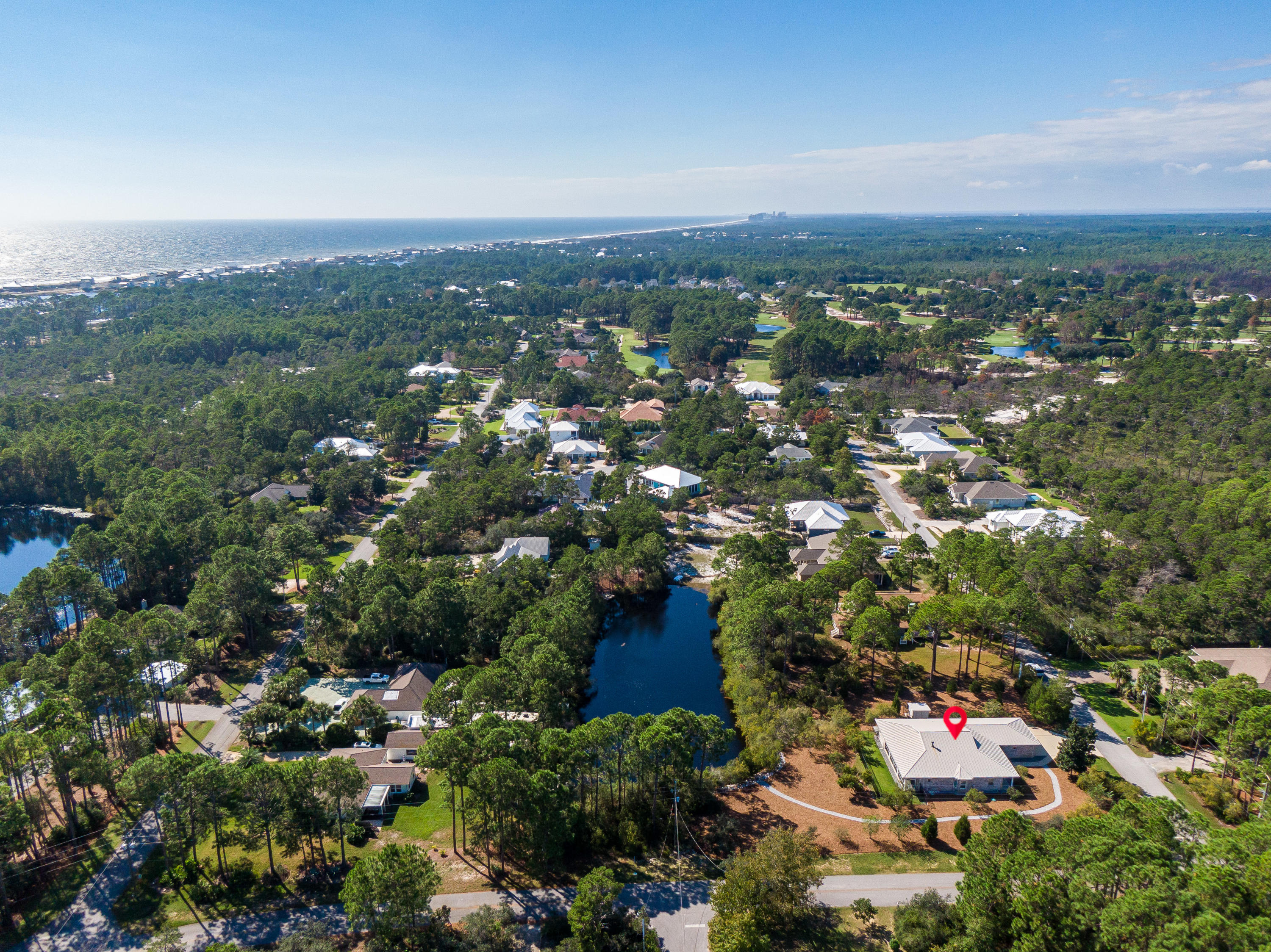 377 Ridge Road Santa Rosa Beach, FL 32459 - Photo 26 of 46 an aerial view of residential houses with city view