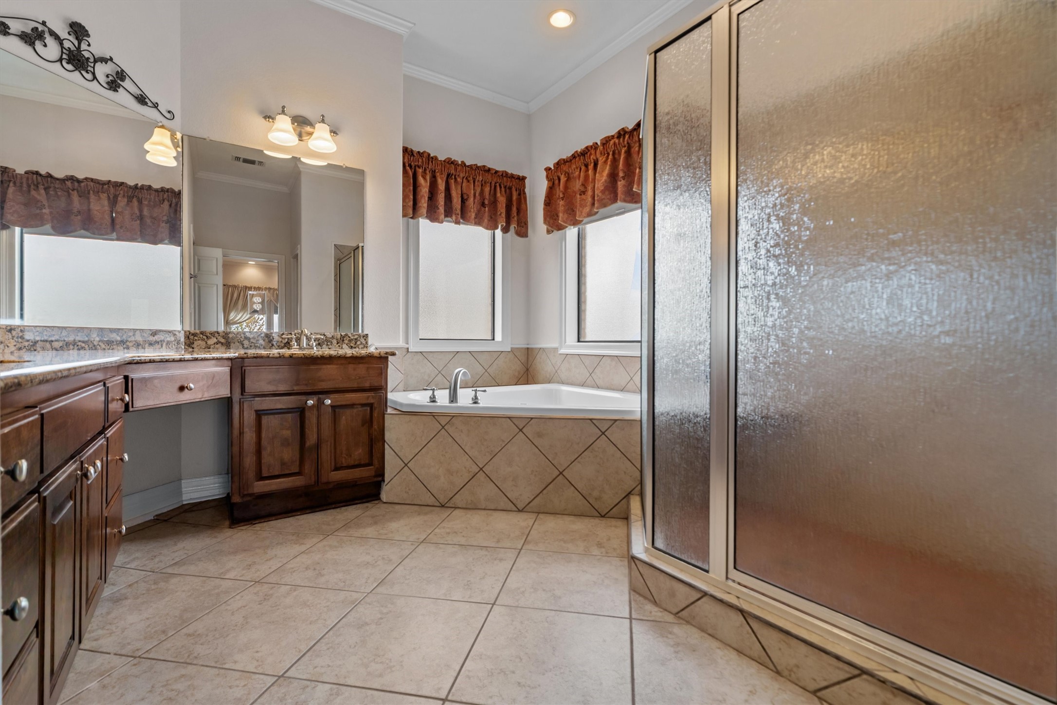 341 Lakeview Drive Grapeland, TX 75844 - Photo 17 of 31 a bathroom with a sink a vanity and mirror