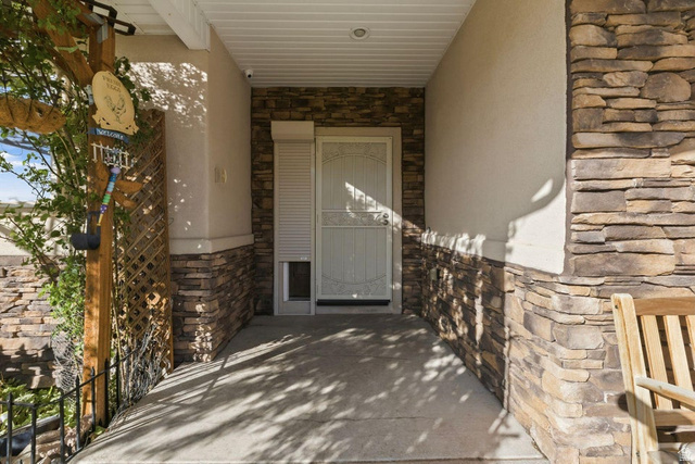 1001 Pine Valley Road Pine Valley, UT 84781 - Photo 8 of 49 Entrance to property with stone siding and stucco siding