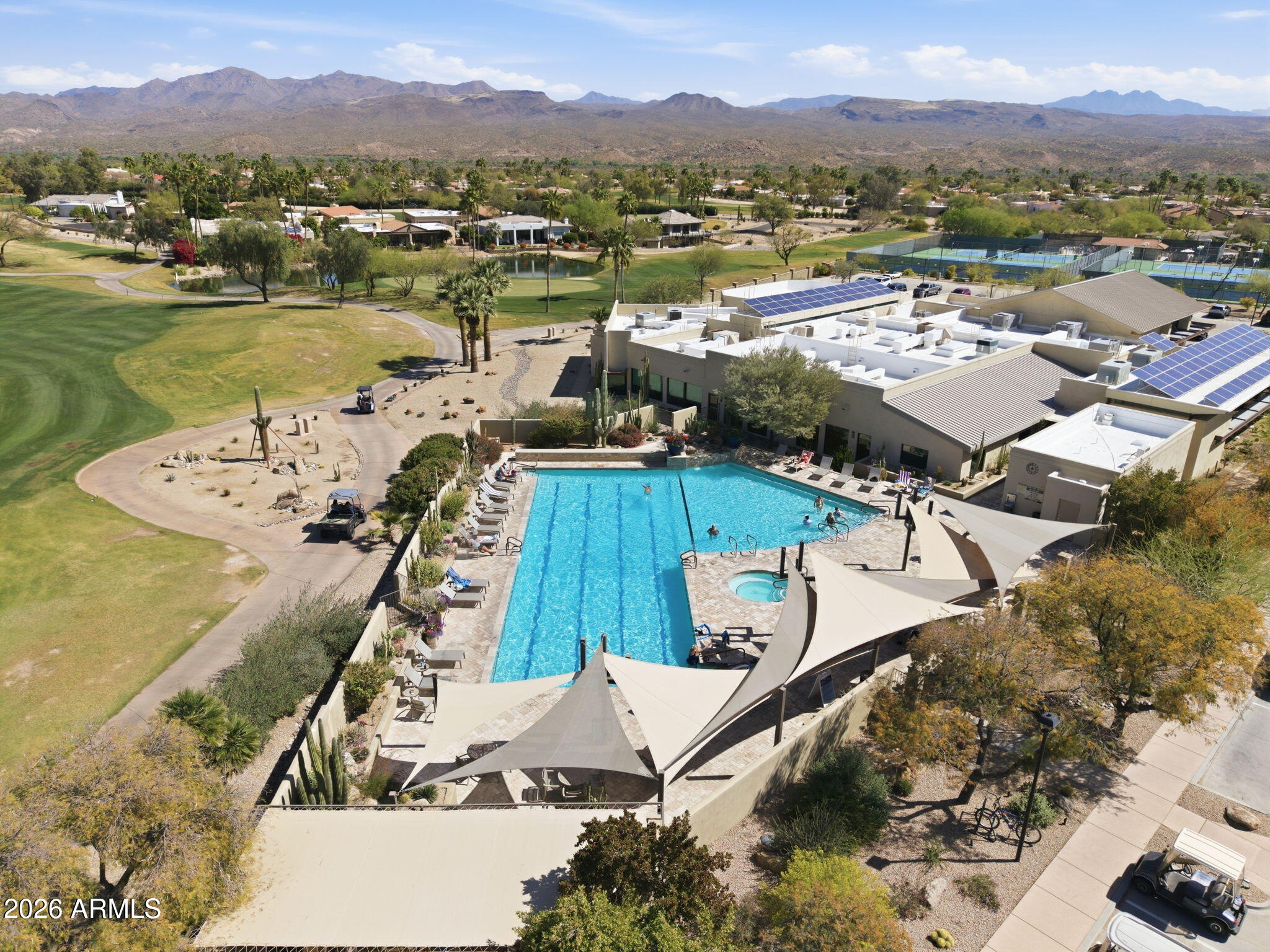 18809 East Avenida Del Ray Rio Verde, AZ 85263 - Photo 27 of 48 a view of a lake with a mountain